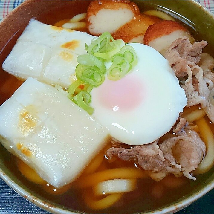 月見&力うどん☆寒い時はこれが一番♪＊